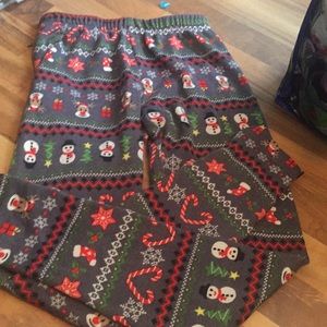 christmas print leggings